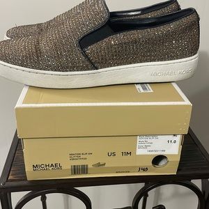 Michael Kors Keaton Glitter slip ons